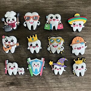 JIBBITZ. New! TOOTH FAIRY. Set of 12. Fits Crocs and similar. 👑👑🧚‍♀️